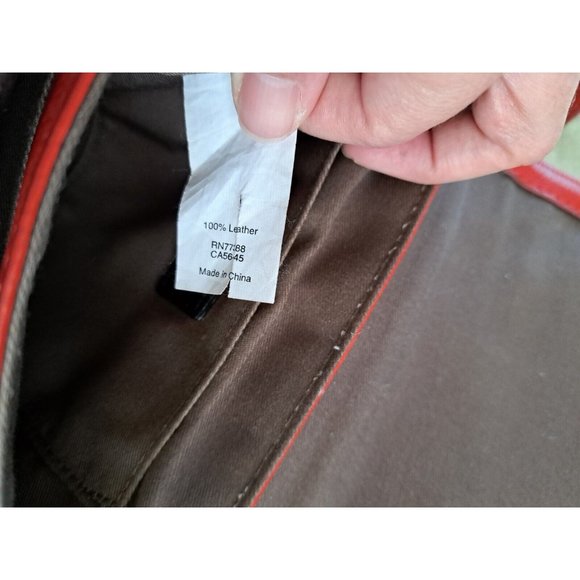 J.Crew Womens Saddlebag Red Orange 100% Leather Crossbody Purse Pre-owned - Picture 7 of 13